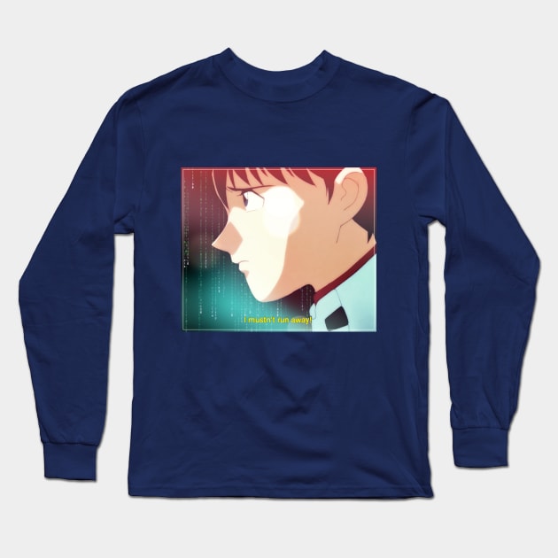 Shinji in the Matrix Long Sleeve T-Shirt by MrDisco1988